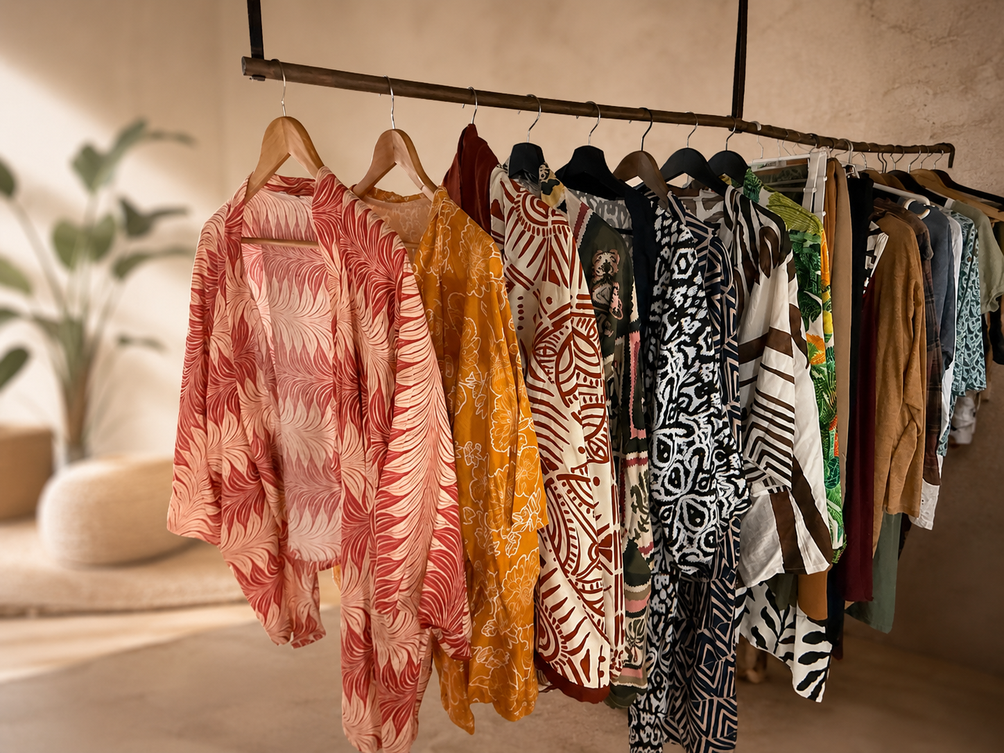 Prendas artesanales de Bambú Colección en una composición editorial